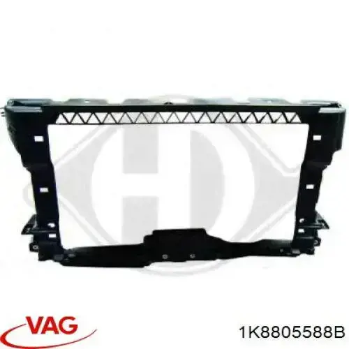 1K8805588B VAG Soporte de radiador completo (panel de montaje para foco)