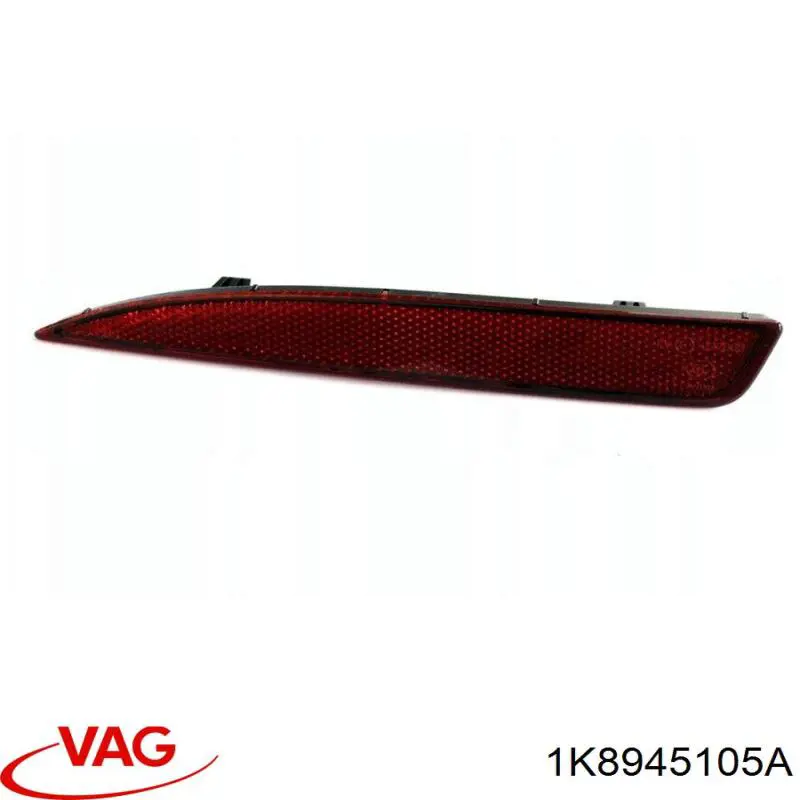 Reflector trasero izquierdo del parachoques VAG 1K8945105B precio, desde 39,20 EUR