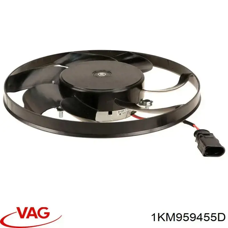 Ventilador de refrigeración completo derecho (motor y hélice) 1KM959455D VAG