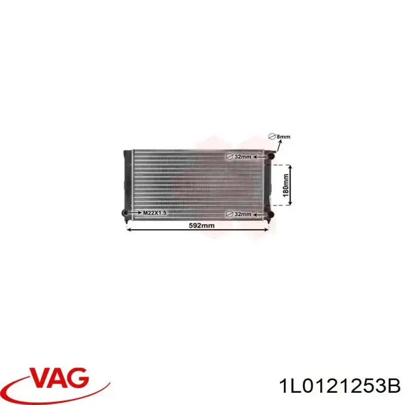 1L0121253B VAG radiador