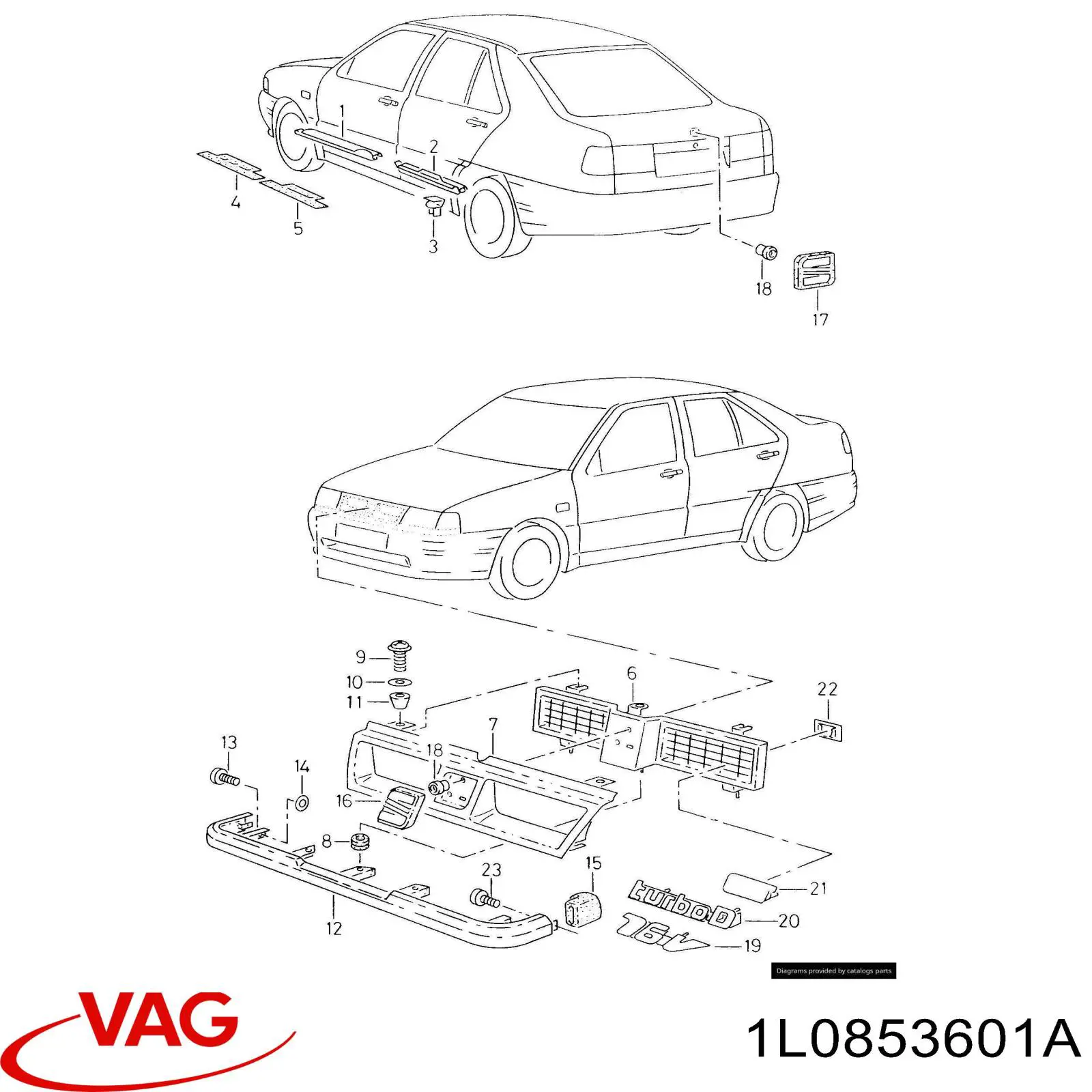 Logo VAG 1L0853601A precio, desde 19,19 EUR
