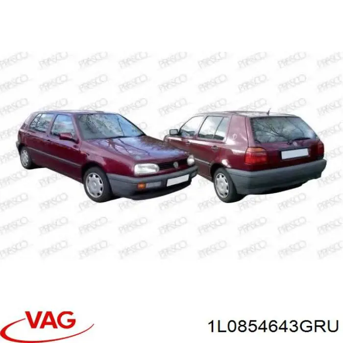 1L0854643GRU VAG panal de radiador