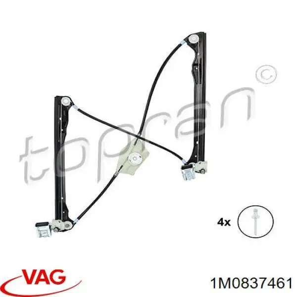 Mecanismo elevalunas delantero izquierdo VAG 1M0837461 precio, desde 40,66 EUR