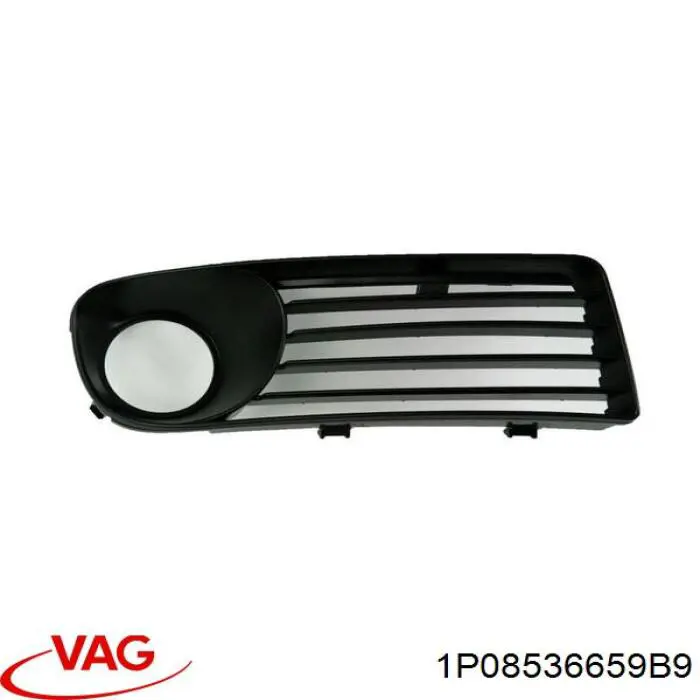 Rejilla del parachoques delantera izquierda 1P0853665G9B9 VAG
