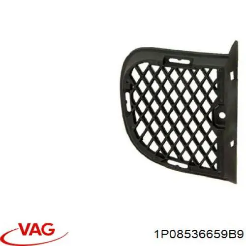 1P0853665G9B9 VAG Tapa de rejilla de faro antiniebla delantero izquierdo