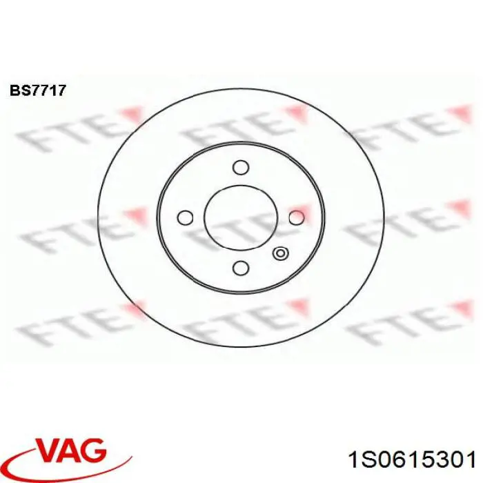 Disco de freno 1S0615301 VAG