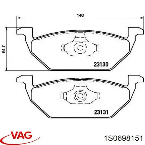 Pastillas de freno delanteras Seat Ibiza 5 KJ1, KJG