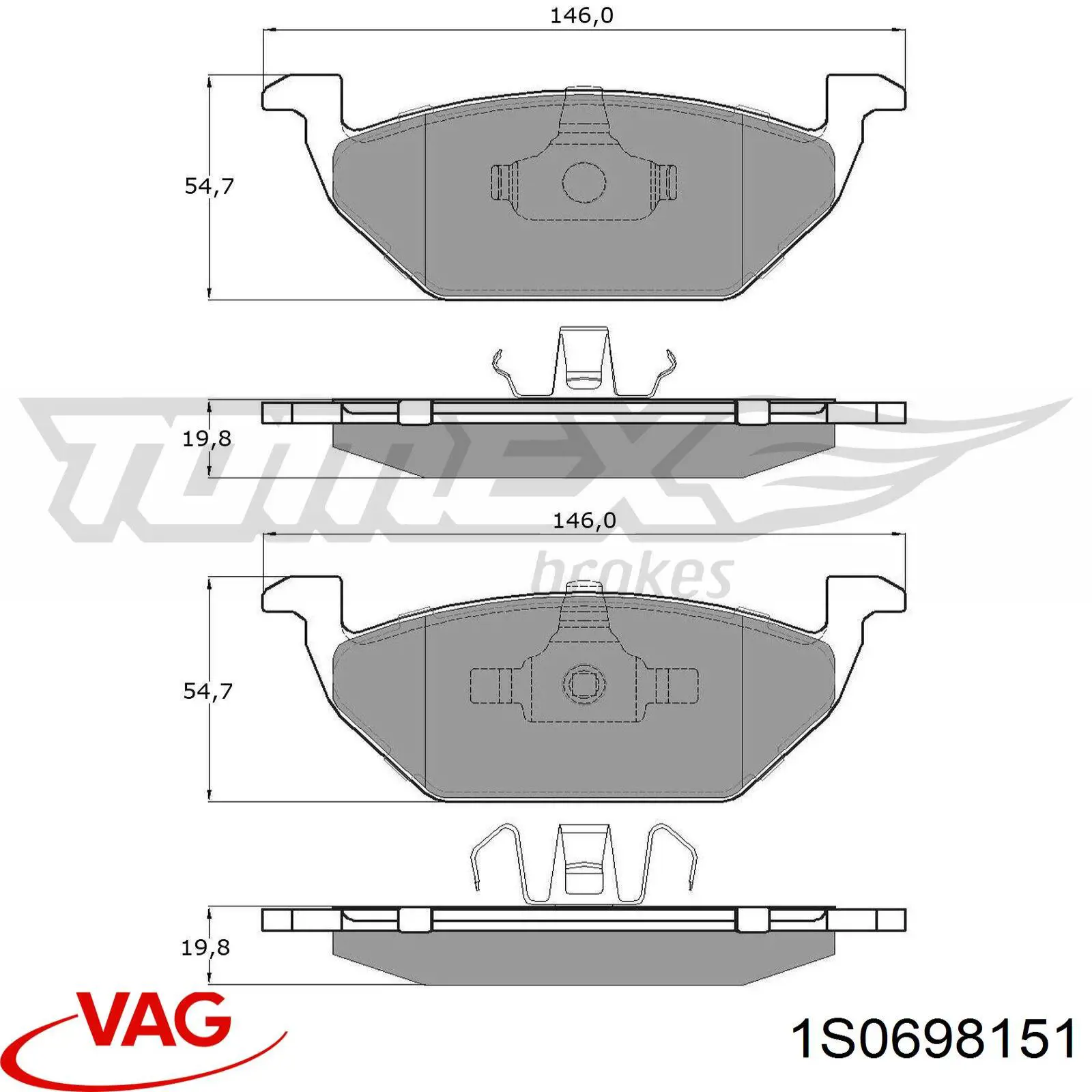 Pastillas de freno delanteras Seat Ibiza 5 KJ1, KJG