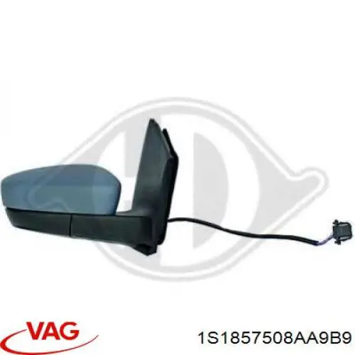 1S1857508AA9B9 VAG espejo retrovisor derecho