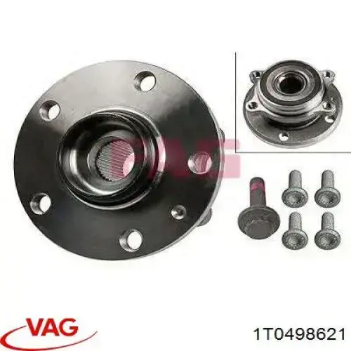 Cubo de rueda delantero Volkswagen Tiguan 1 5N1, 5N2