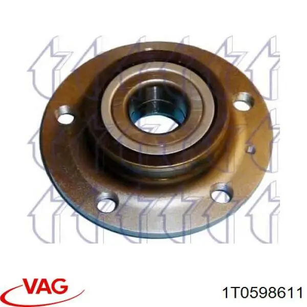 Cubo de rueda trasero 1T0598611 VAG