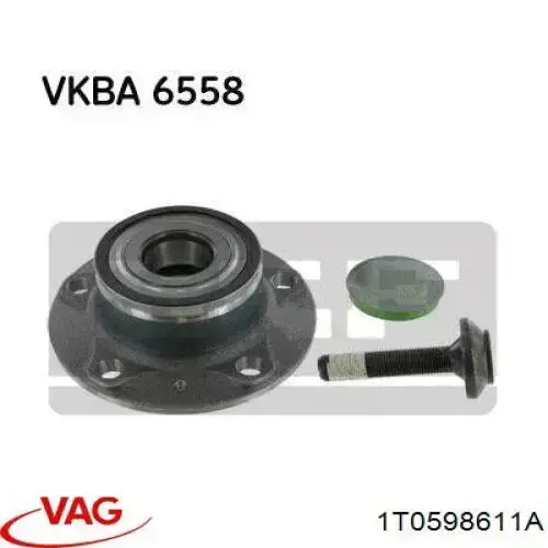 Cubo de rueda trasero 1T0598611A VAG