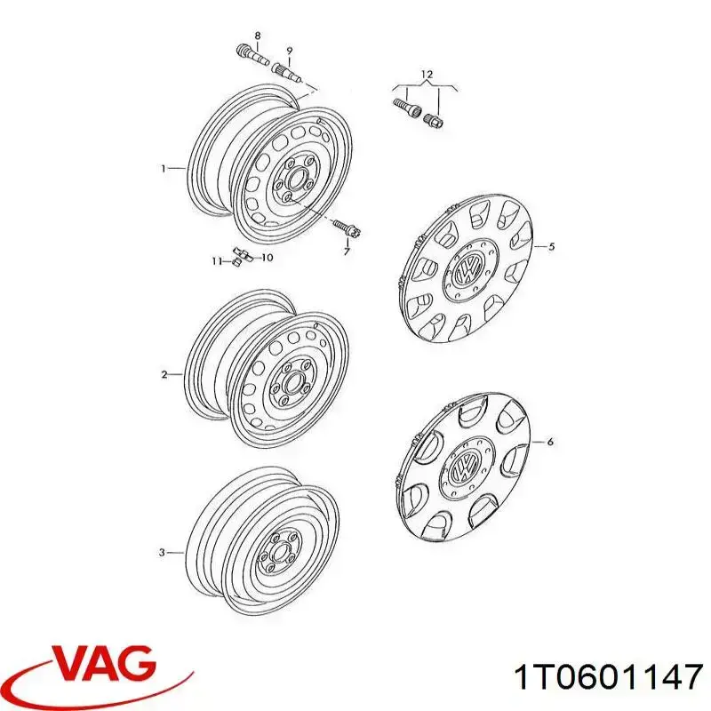 Comprar 1T0601147 VAG Tapa de rueda