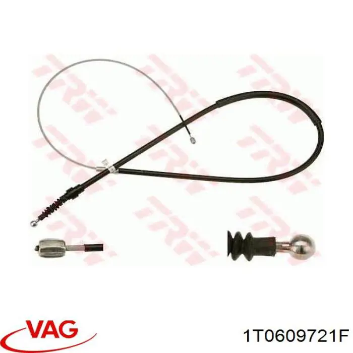 1T0609721F VAG cable de freno de mano trasero derecho/izquierdo