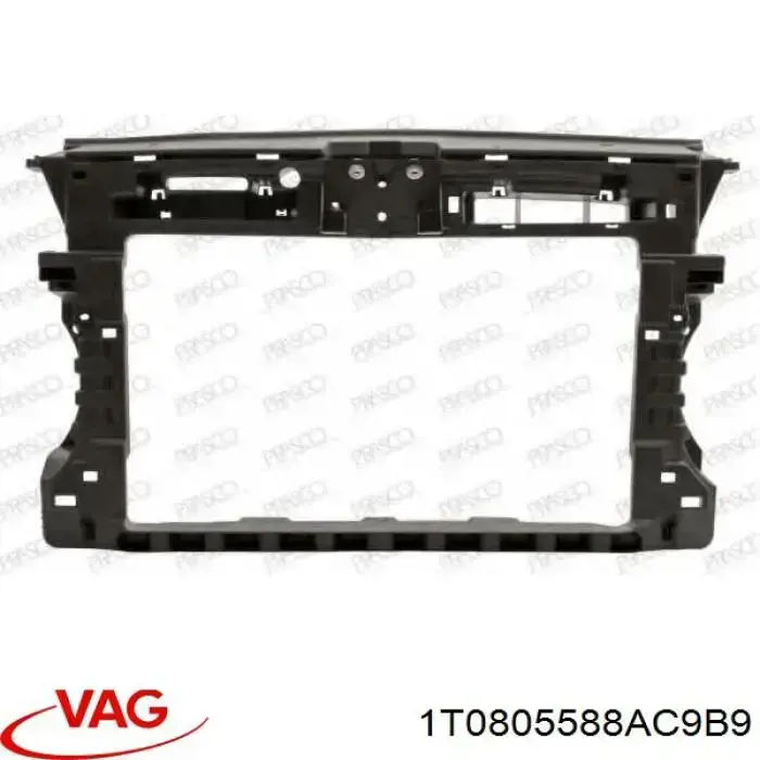 1T0805588AC9B9 VAG soporte de radiador completo