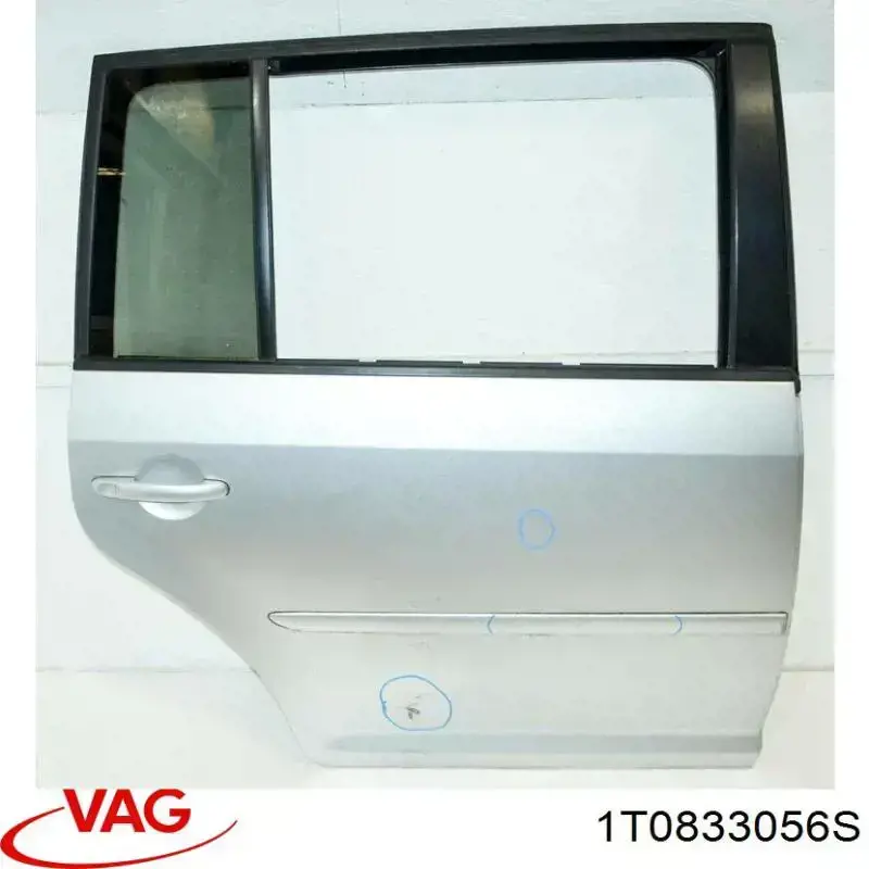 Puerta trasera derecha 1T0833056S VAG