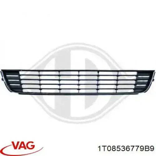Rejilla de ventilación, paragolpes delantero, central VAG 1T08536779B9 precio, desde 30,08 EUR