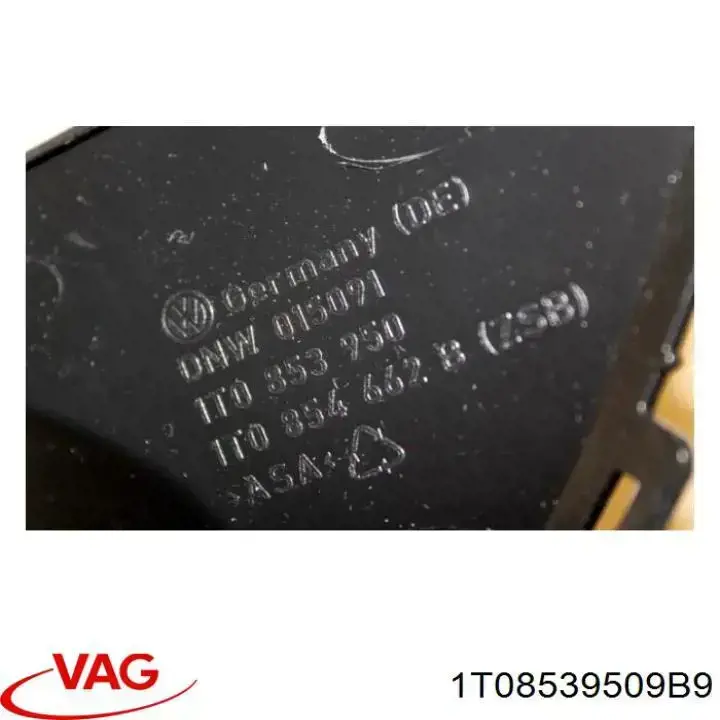 Rejilla izquierda del parachoques delantero 1T08539499B9 VAG
