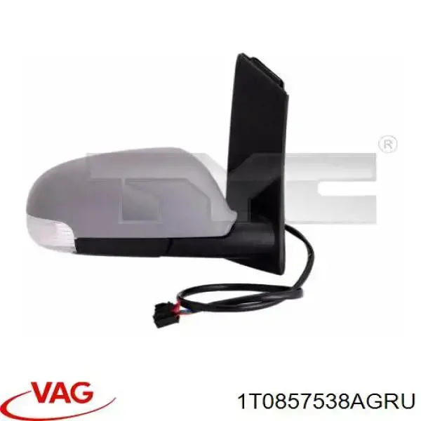 1T0857538A VAG Cubierta de espejo retrovisor derecho