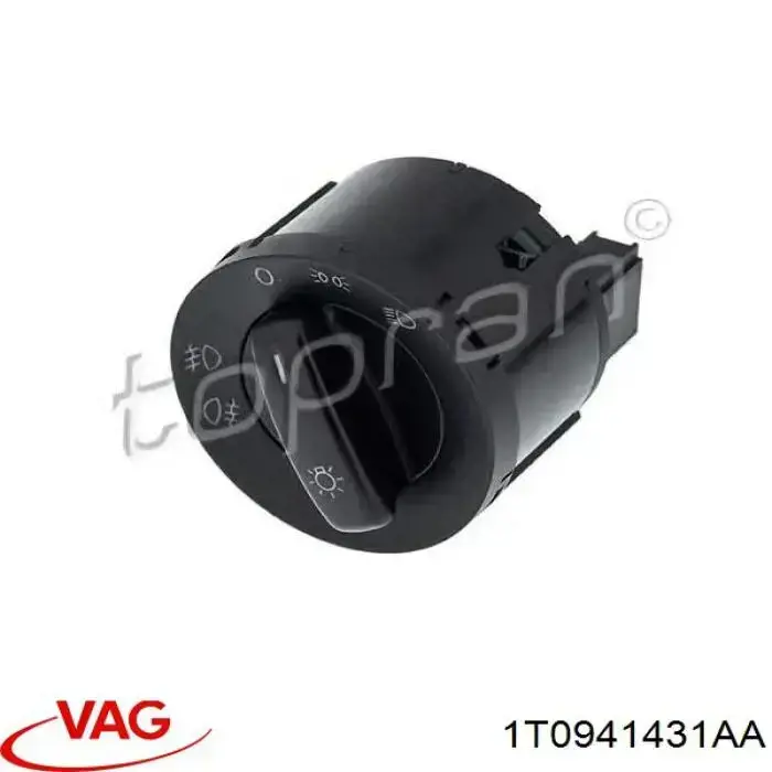 1T0941431AA VAG interruptor de faros para "torpedo"