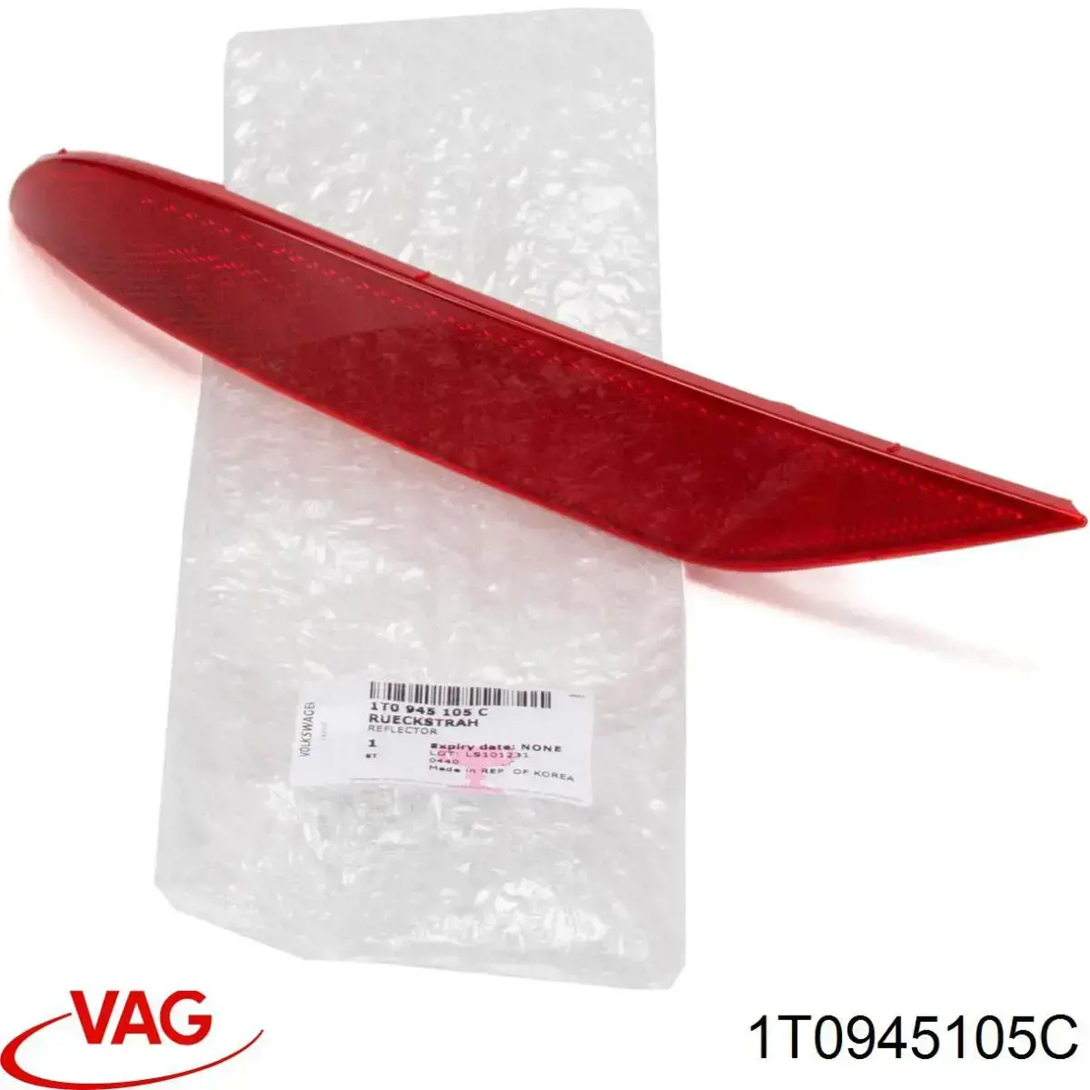 Reflector, paragolpes trasero, izquierdo VAG 1T0945105C