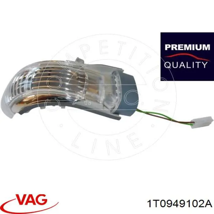 1T0949102 VAG luz intermitente de retrovisor exterior derecho