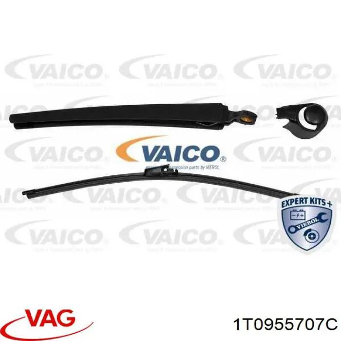 Brazo del limpiaparabrisas, trasero 1T0955707C VAG