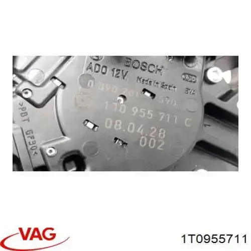 Comprar 1T0955711 VAG Motor limpiaparabrisas, trasera