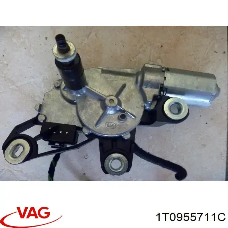 Motor limpiaparabrisas, trasera 1T0955711C VAG