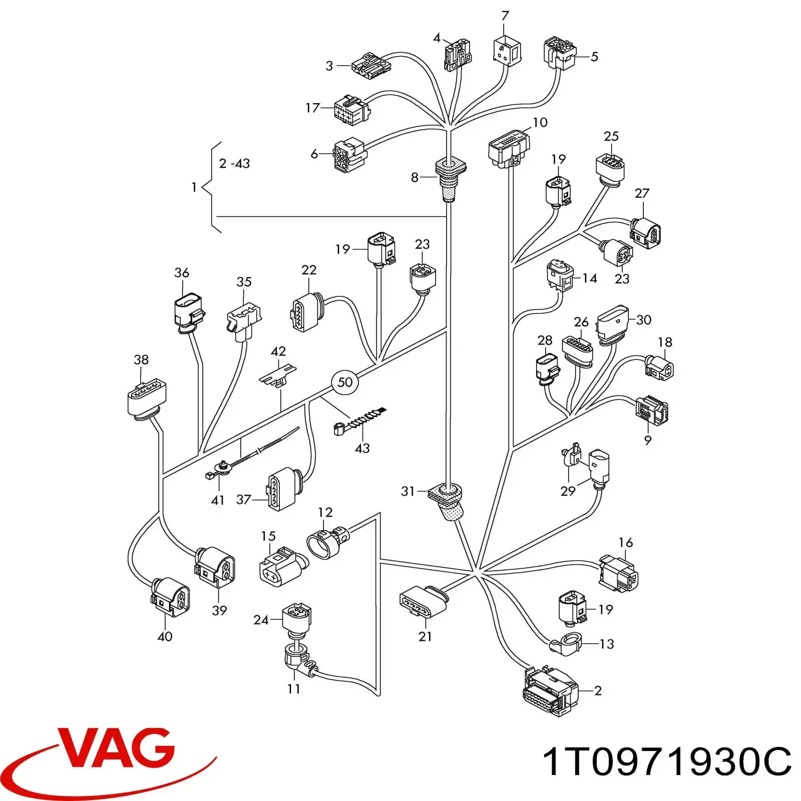 VAG 1T0971930C precio, desde 6,87 EUR