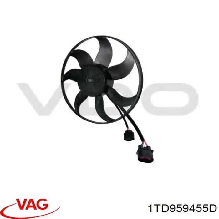 1TD959455D VAG ventilador (rodete +motor refrigeración del motor con electromotor, izquierdo)