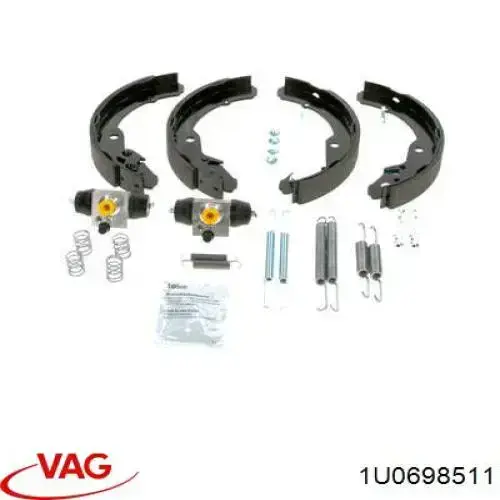 Kit frenos, disco de tambor, con cilindros, completo  VAG 1U0698511 precio, desde 117,10 EUR