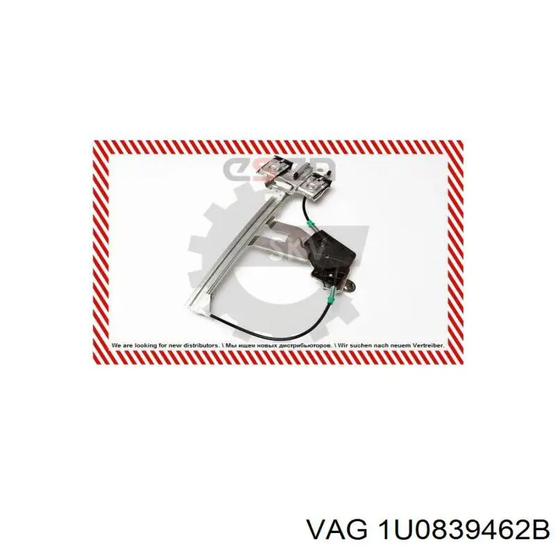 Comprar 1U0839462B VAG Mecanismo de elevalunas de la puerta trasera derecha