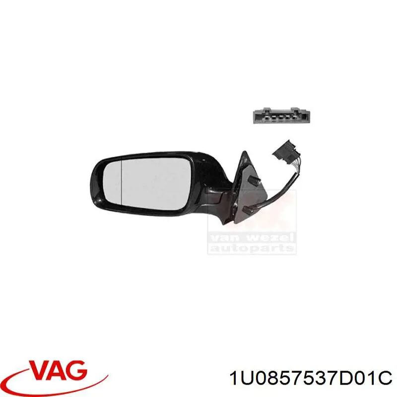 1U0857537D01C VAG espejo retrovisor izquierdo