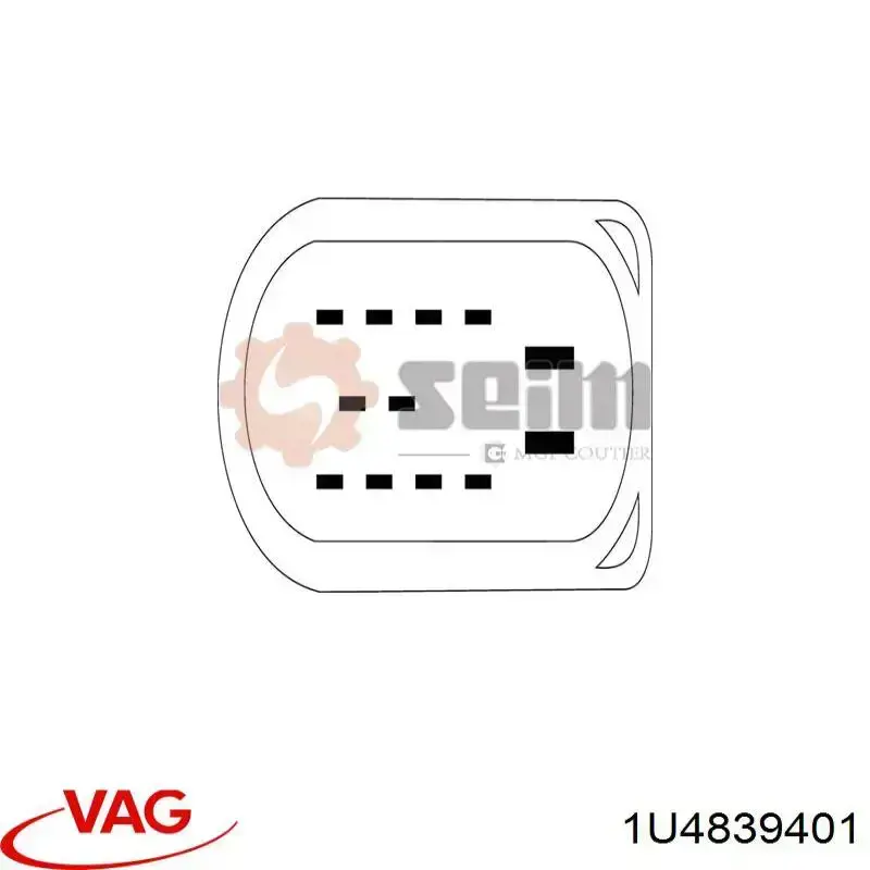 1U4839401 VAG Mecanismo de elevalunas de la puerta trasera izquierda