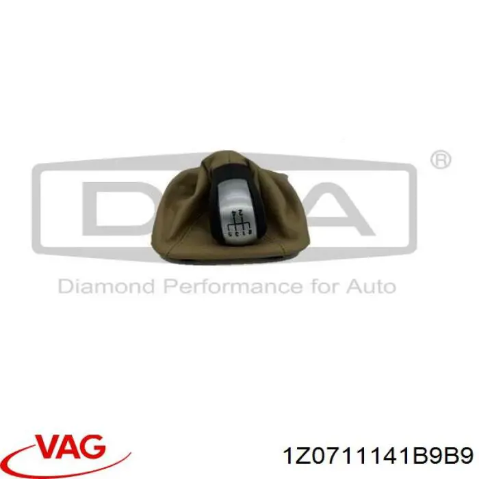 Pomo de palanca de cambios 1Z0711141B9B9 VAG