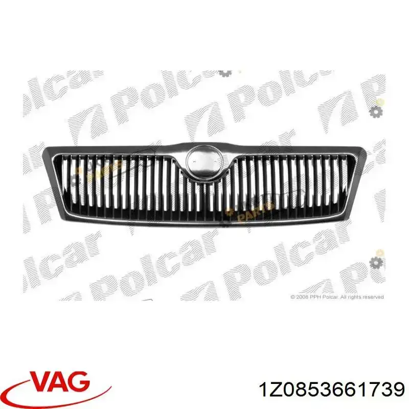 1Z0853661739 VAG superposicion (molde De Rejilla Del Radiador)