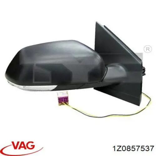 Cubierta De Espejo Retrovisor Izquierdo 1Z0857537 VAG