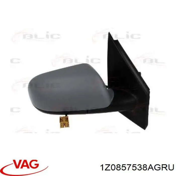 Cubierta de espejo retrovisor derecho VAG 1Z0857538AGRU
