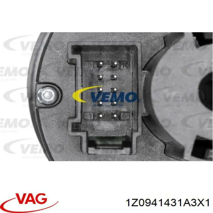 1Z0941431A3X1 VAG interruptor de faros para "torpedo"