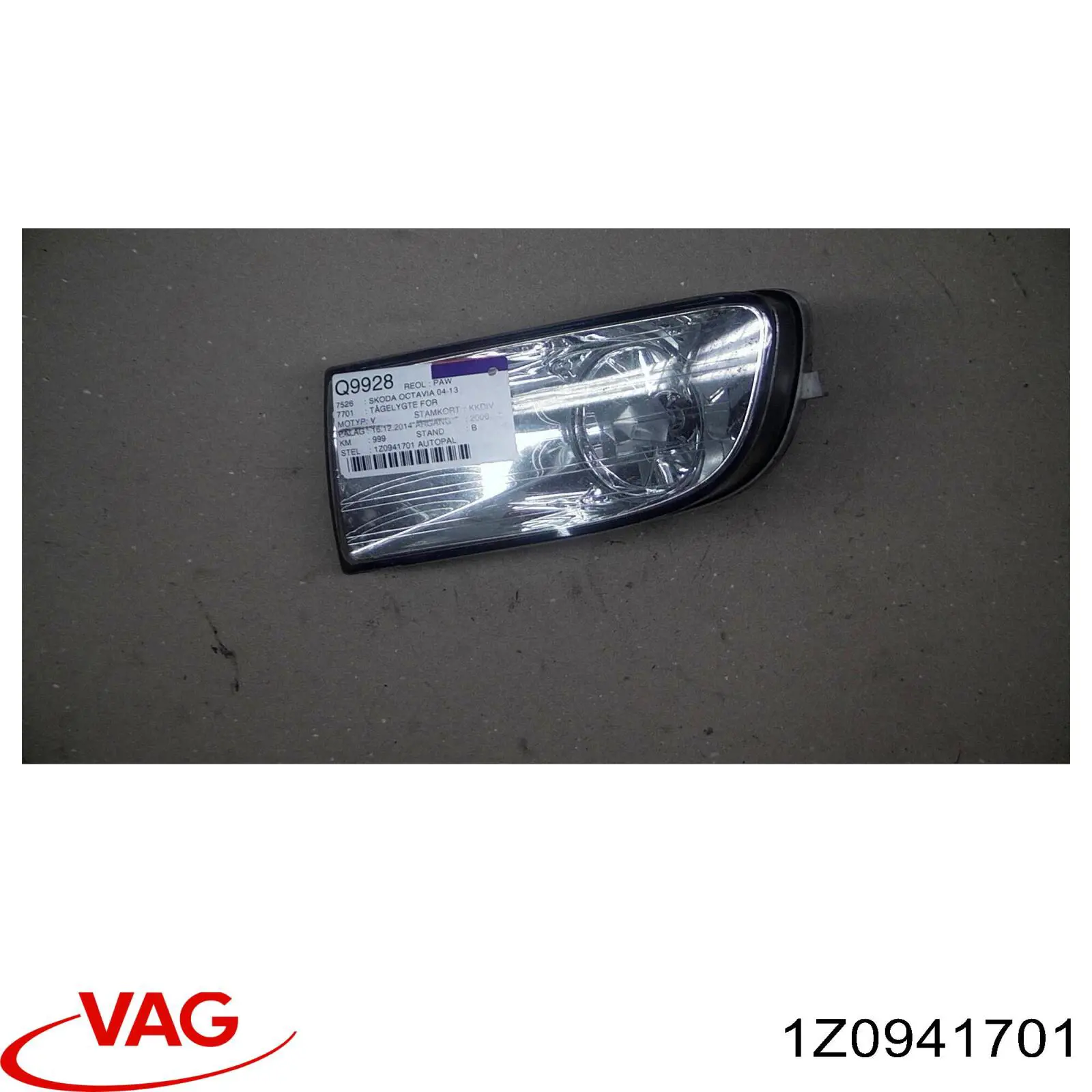 Luz antiniebla izquierdo 1Z0941701 VAG
