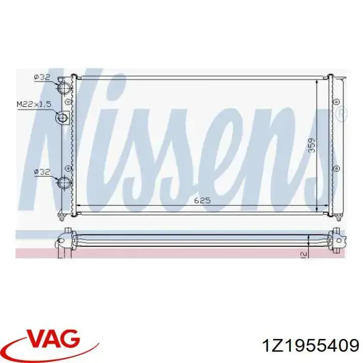 Brazo del limpiaparabrisas 1Z1955409 VAG