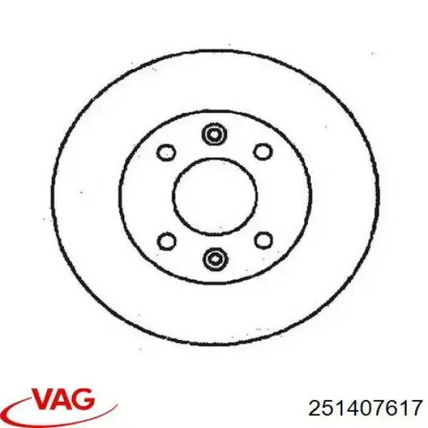 251407617 VAG disco de freno delantero
