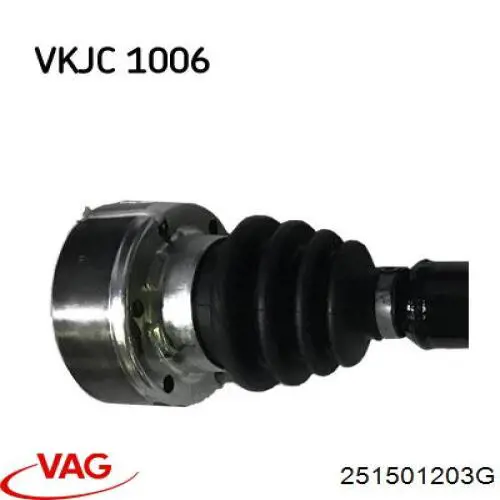 251501203DX VAG árbol de transmisión trasero