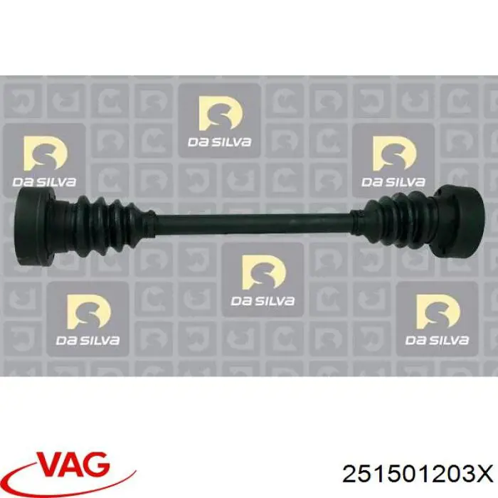251501203 VAG Semieje trasero izquierdo