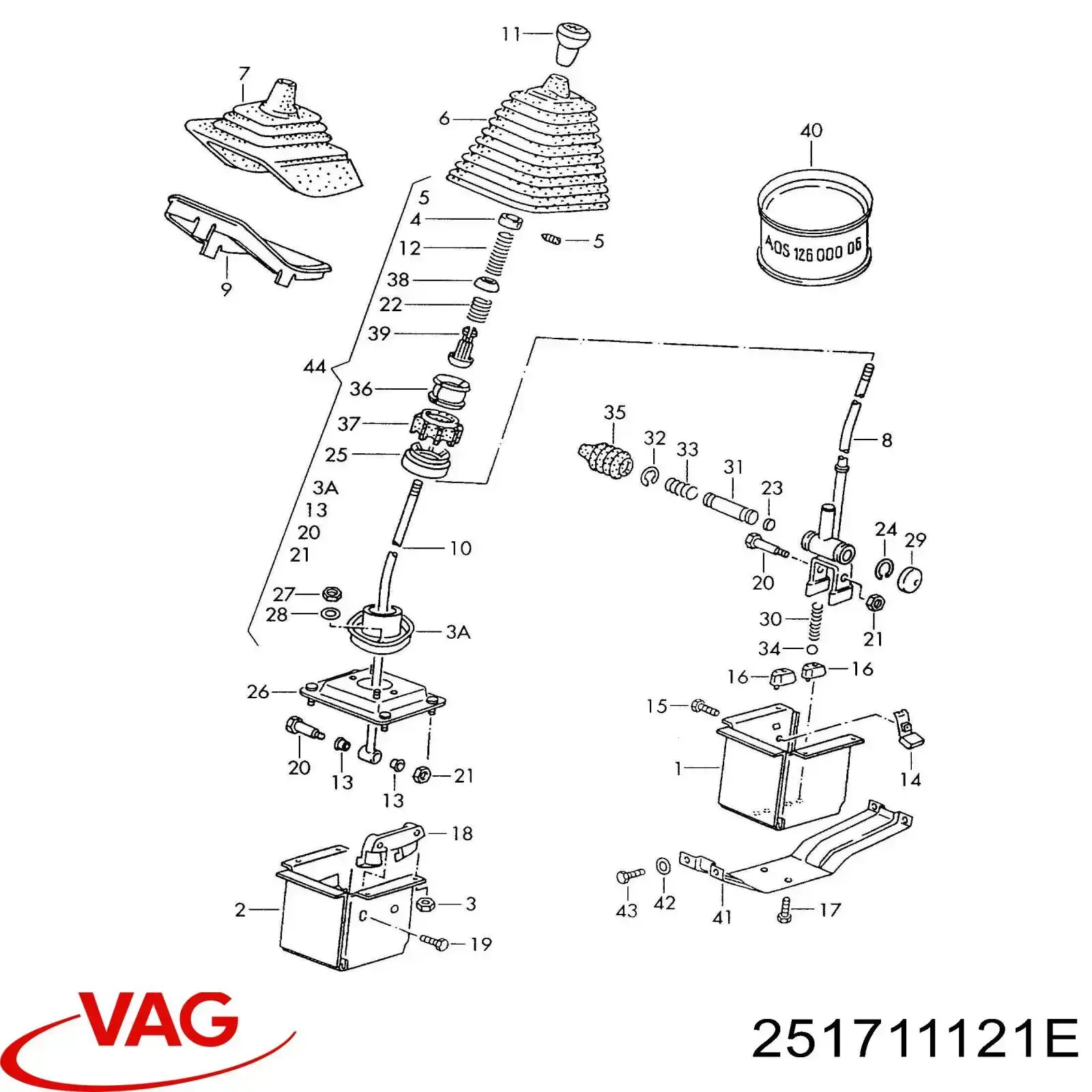 251711121E VAG Mando de cambios