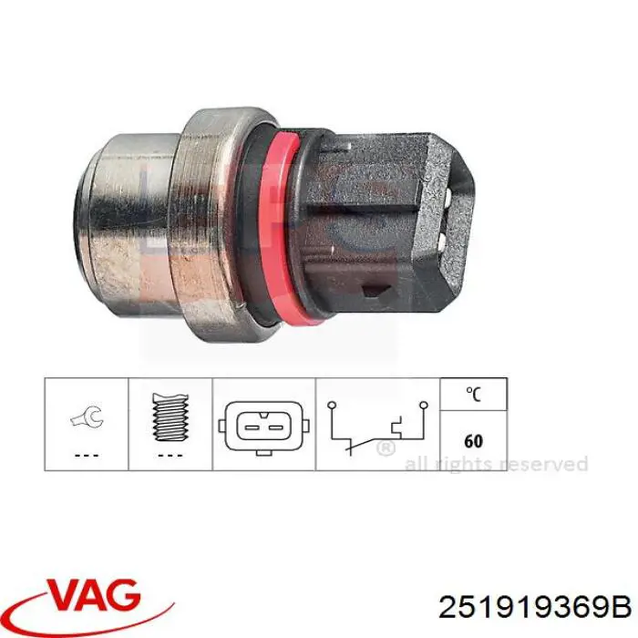 251919369B VAG Sensor temperatura refrigerante