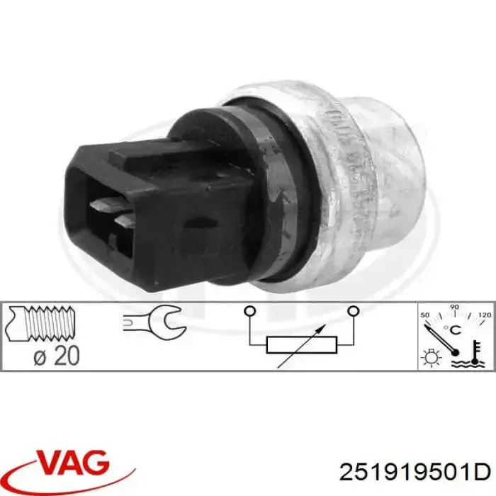 Sensor de temperatura 251919501D VAG
