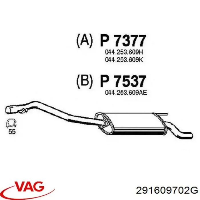 Cable de freno de mano trasero izquierdo VAG 291609702G precio, desde 16,42 EUR