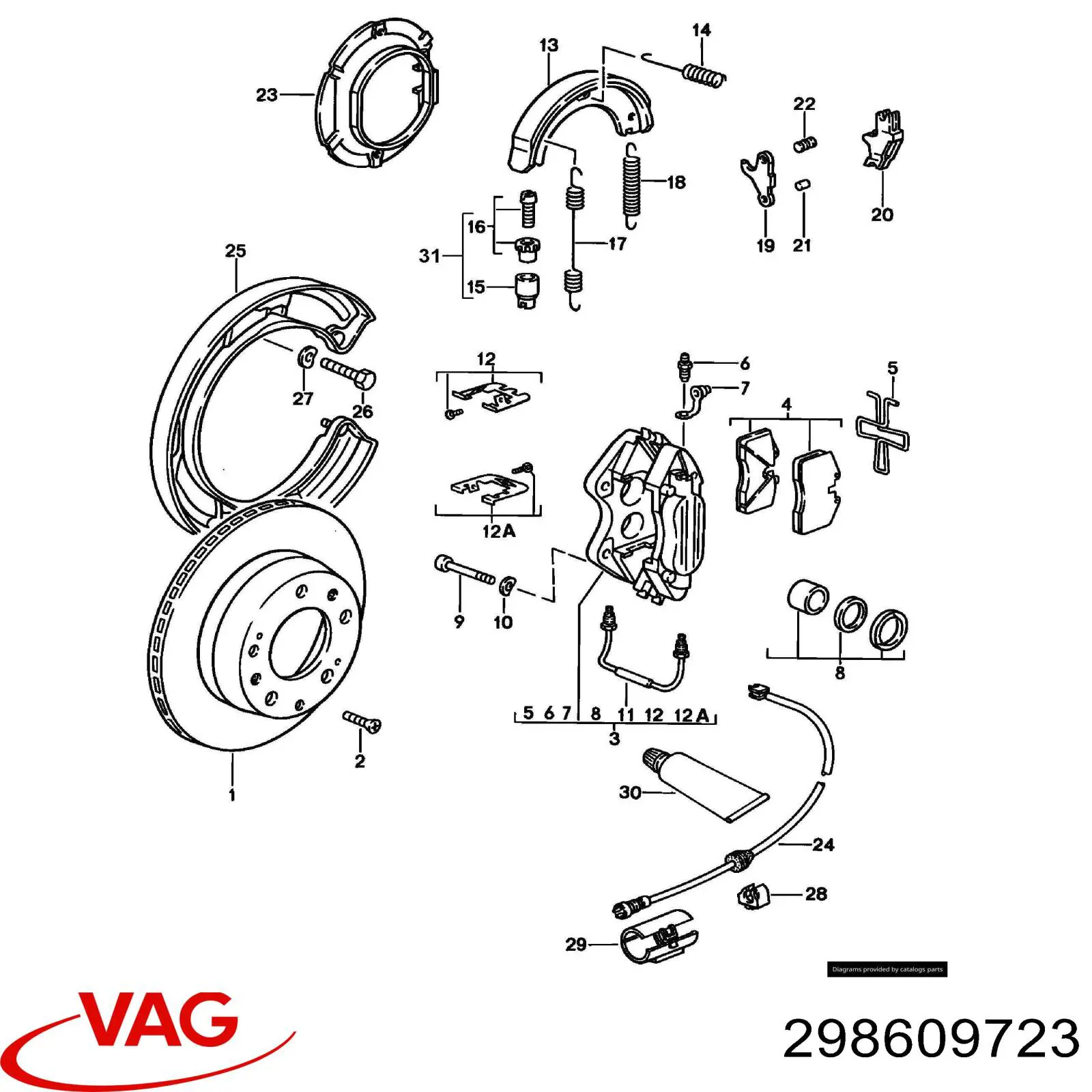 298609723 VAG kit de reparacion mecanismo suministros (autoalimentacion)